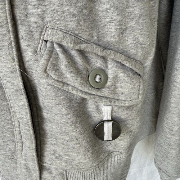 Vintage Nike Orange Swoosh Full Zip‎ Hoodie SZ XL Gray Rainbow Shoe Charm Rare - Picture 10 of 16